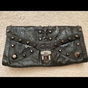 Betsy Johnson real leather clutch!